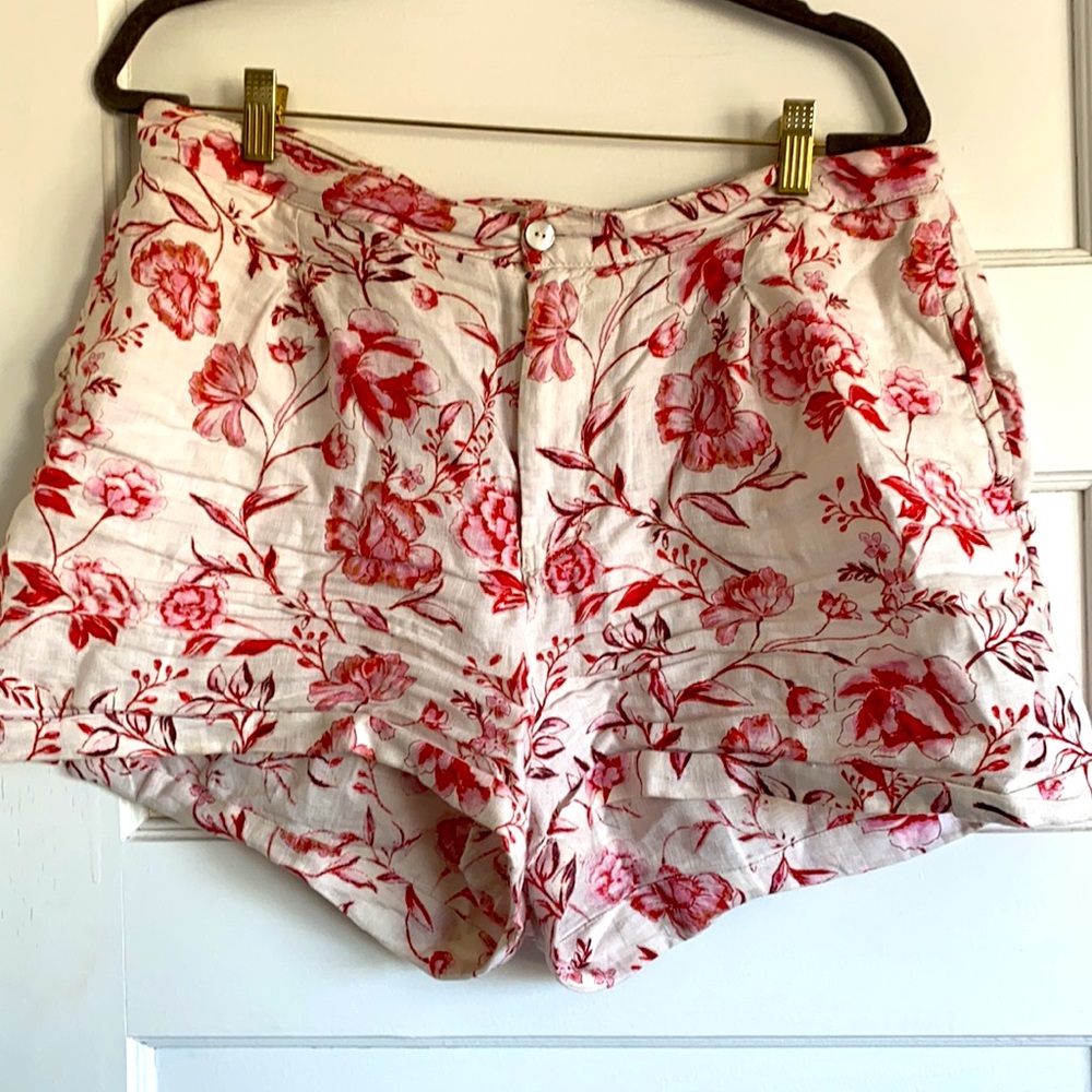 Linen shorts- SUMMER ROSES